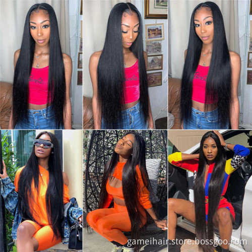 Straight Raw Peruvian Hair Transparent 360 Full Lace Wig Cheap Natural Virgin Human Hair Hd 360 Full Lace Wig For Black Women
